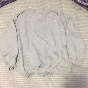 Distressed Grey Sweater